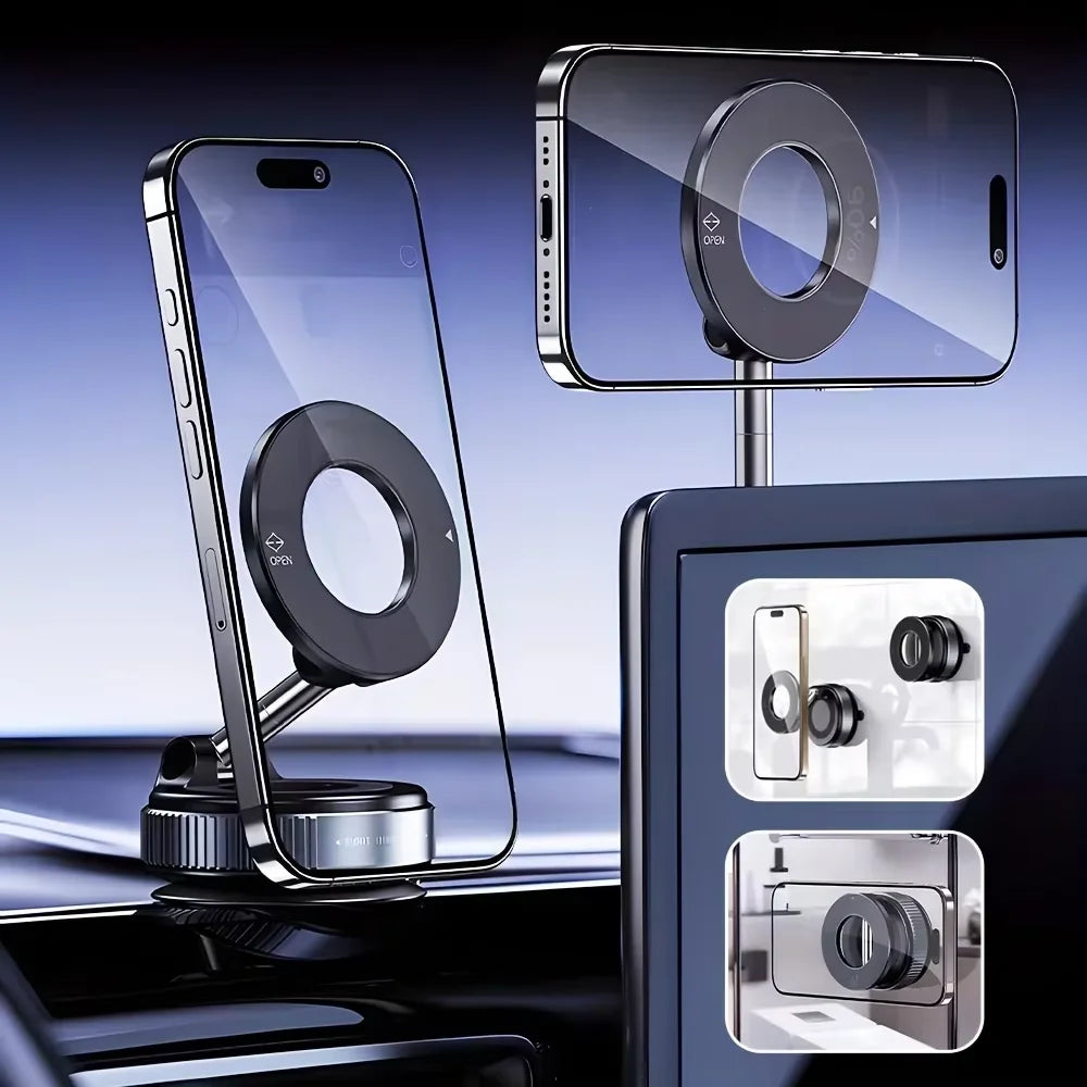 Vacuum Suction Magnetic Phone Mount (MagSafe Compatible)