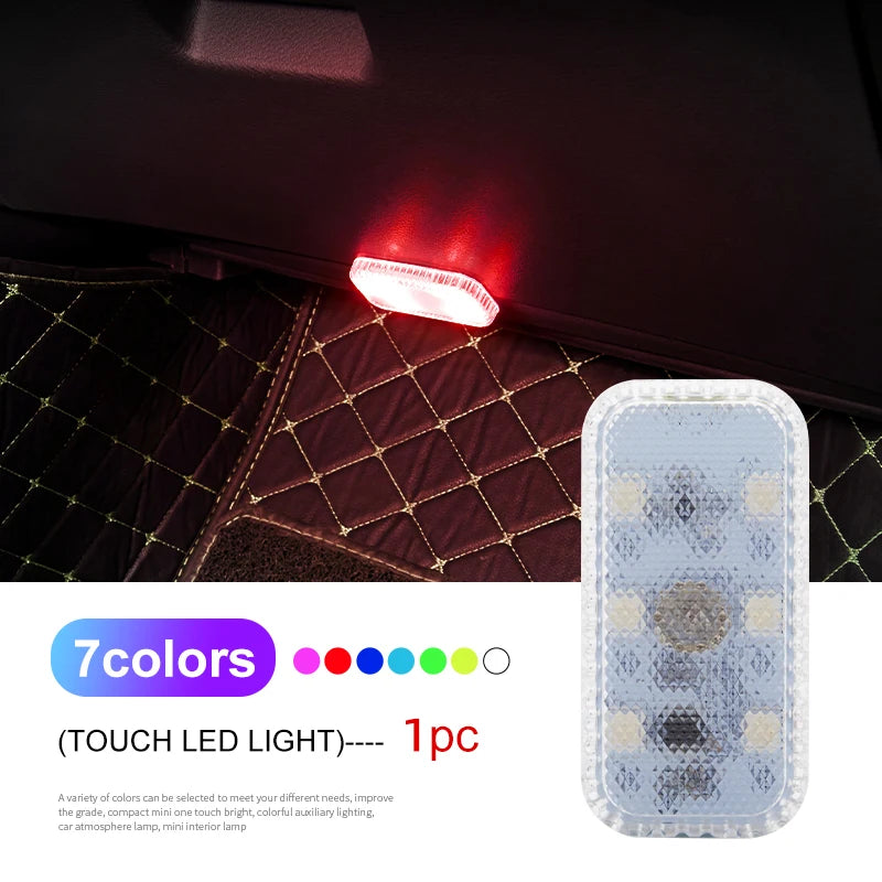 Wireless LED Touch Light for Car Interiors