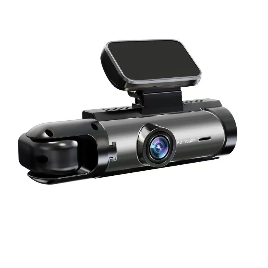 Dual Dash Cam with Rear Camera (1080p Front, Night Vision)