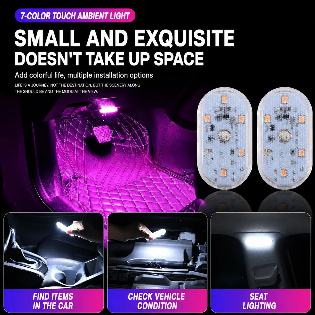 Wireless LED Touch Light for Car Interiors