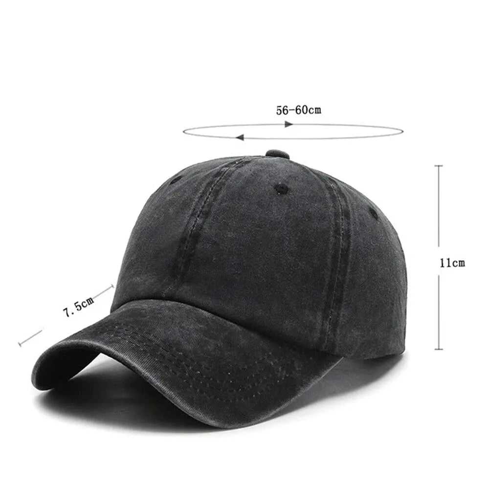 Classic Solid Colour Baseball Cap (Adjustable)