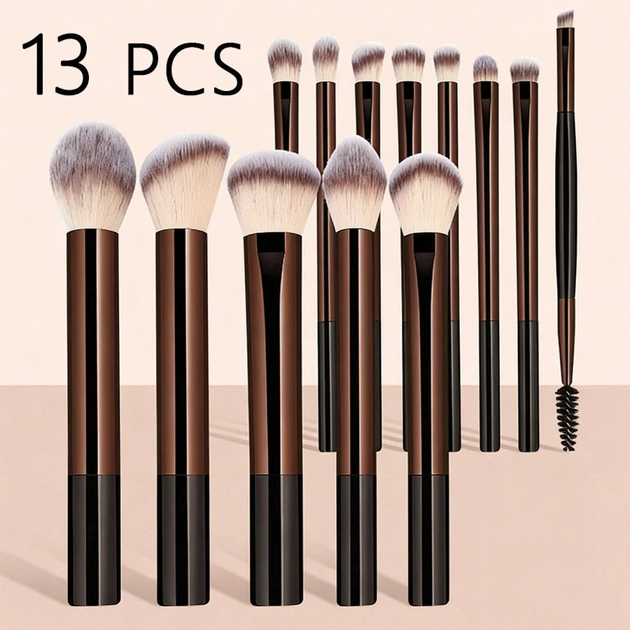 13-Piece Dense Bristle Makeup Brush Set
