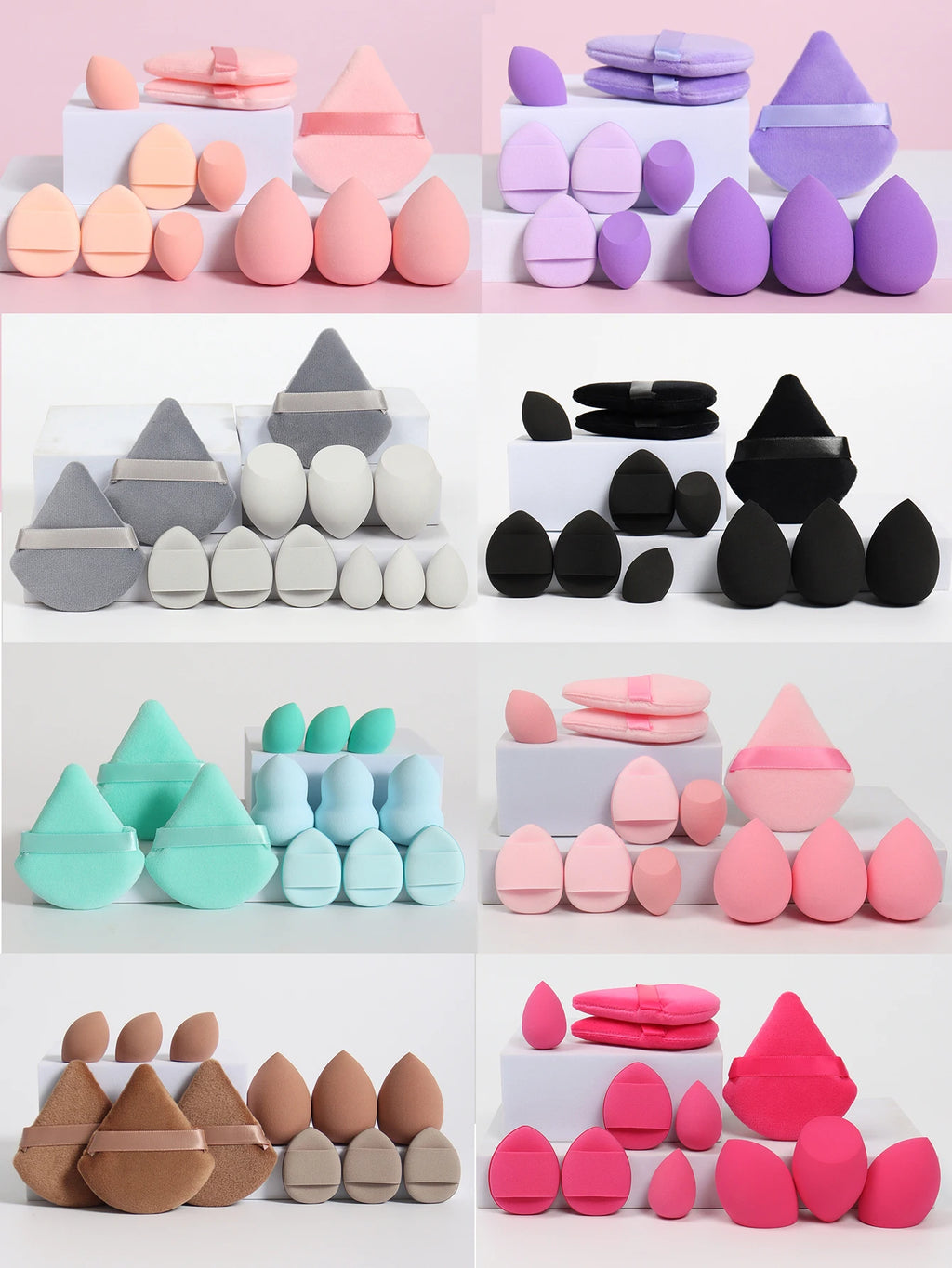 12-Piece Makeup Sponge and Powder Puff Set